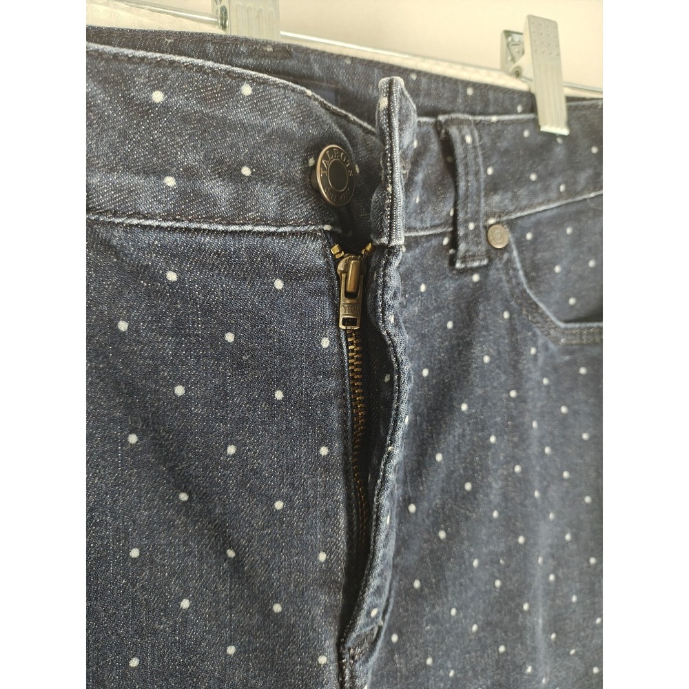 Talbots Curvy Fit Women's Polka Dot Straight Leg Jeans Size 12 - Picture 6 of 12